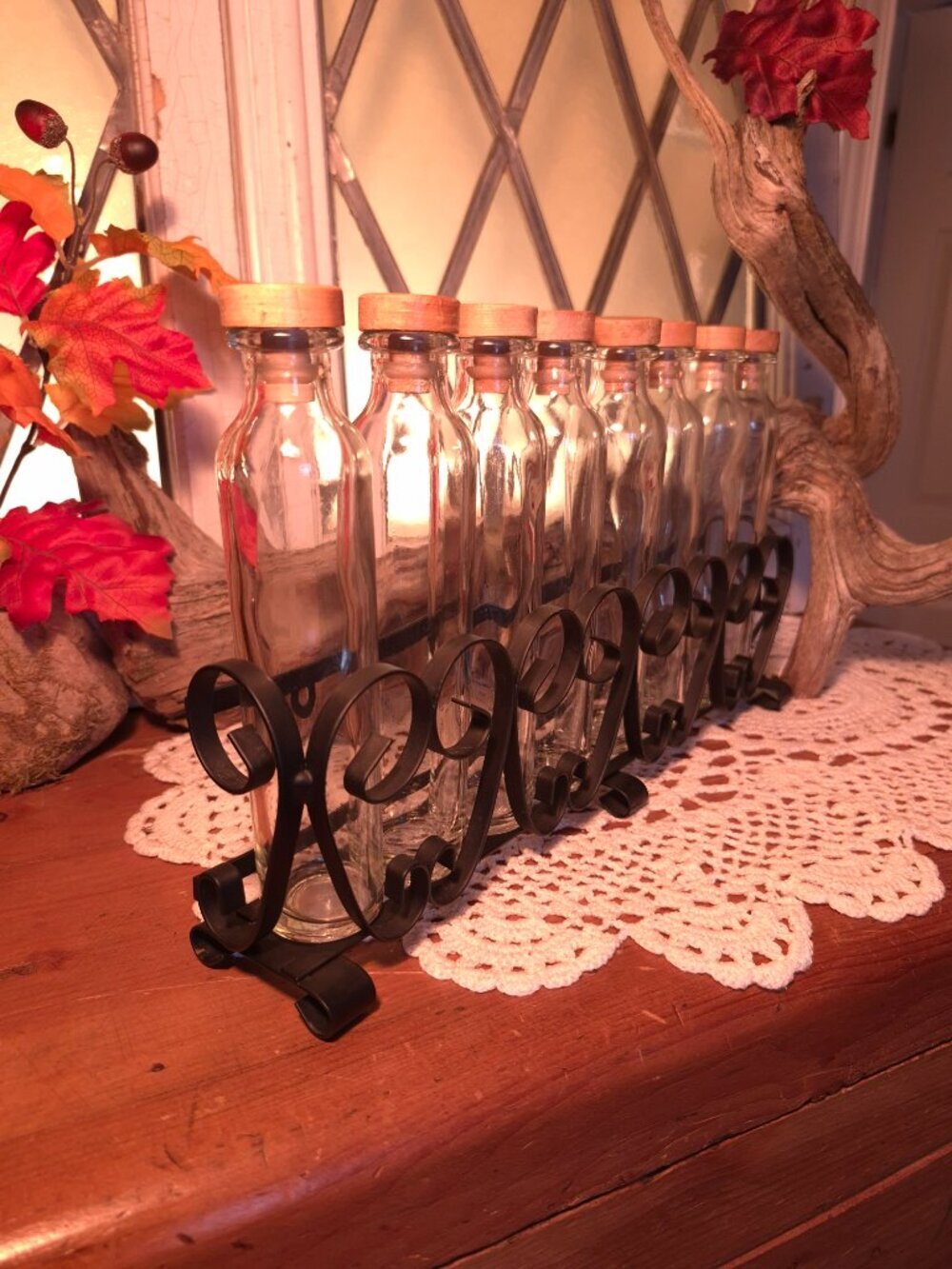 Beyond Midnight 🦉🧚‍♂️ Apothecary Spice Rack with 8 Glass Bottles - Picture 6 of 13